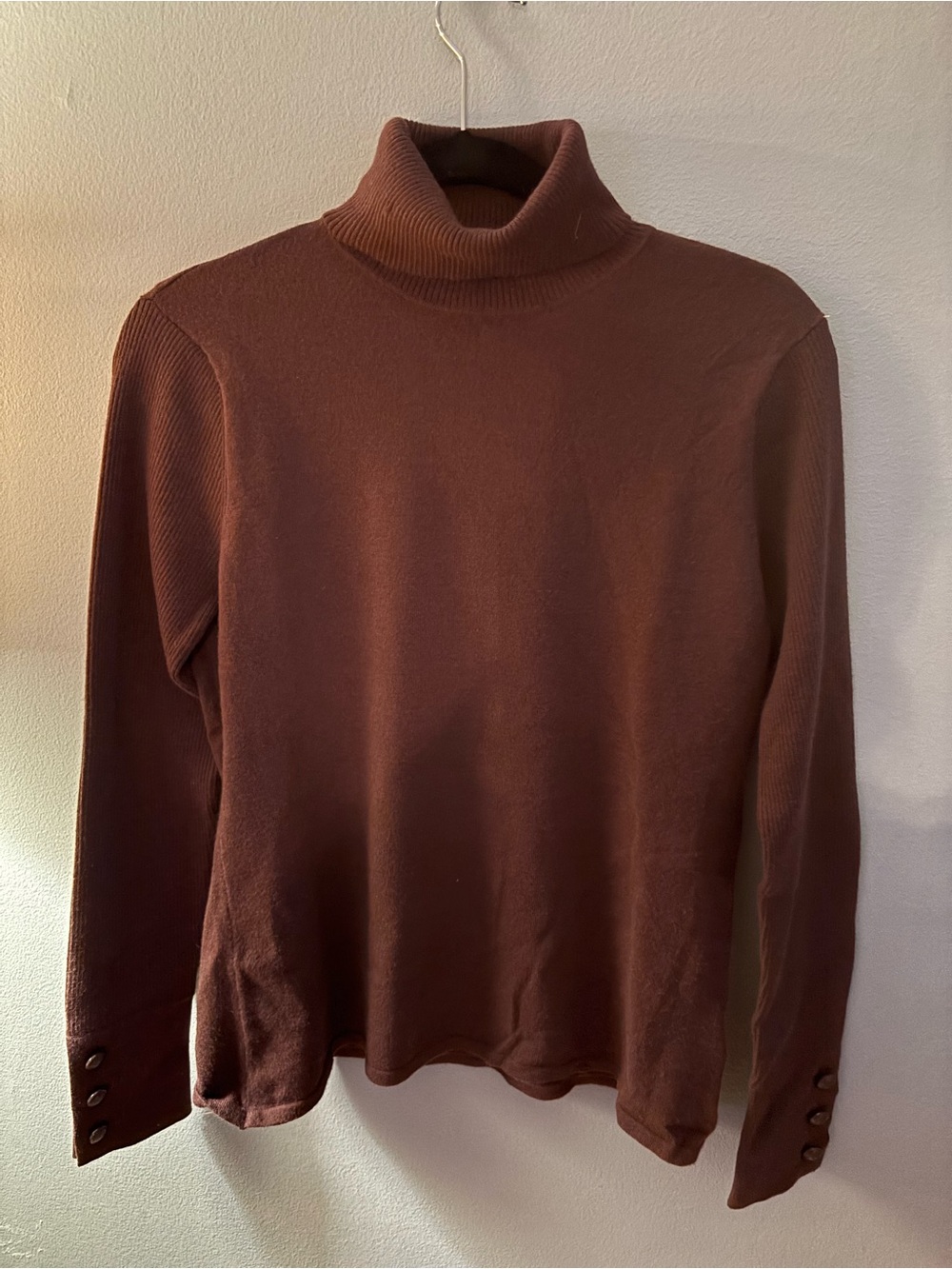 L'AGENCE Chestnut Brown Turtleneck Sweater